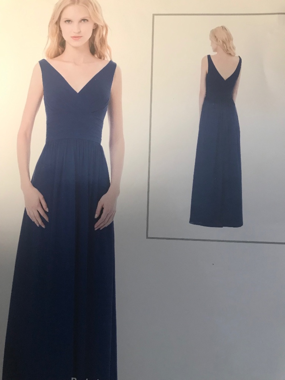 BILL LEVKOFF ROYAL BLUE CHIFFON GOWN SIZE 10